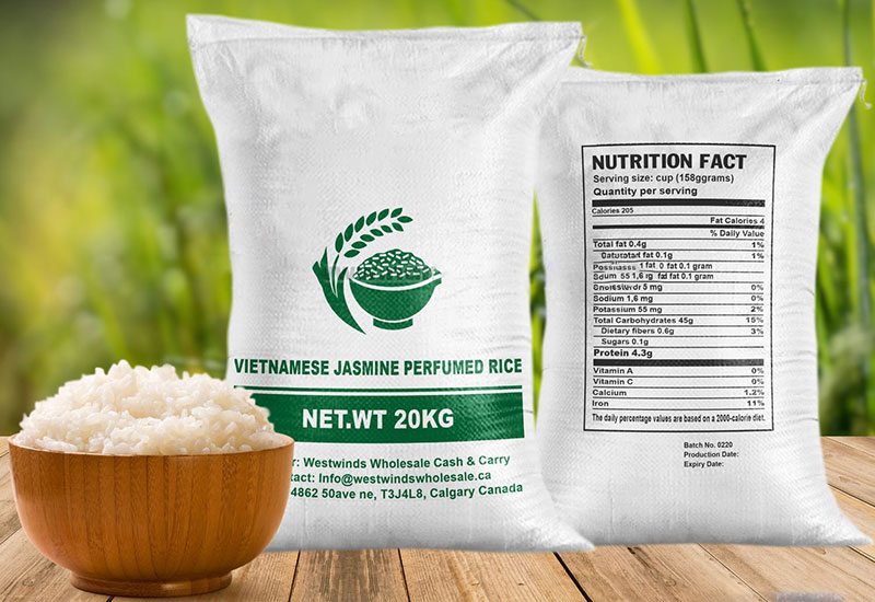 Bao bì gạo xuất khẩu cao cấp đẹp giá rẻ