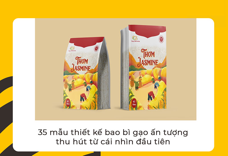 Thiết kế bao bì đựng gạo đẹp chuyên nghiệp giá rẻ